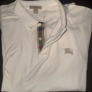 Men’s Burberry Shirt sleeve Polo White size M
